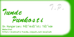 tunde punkosti business card